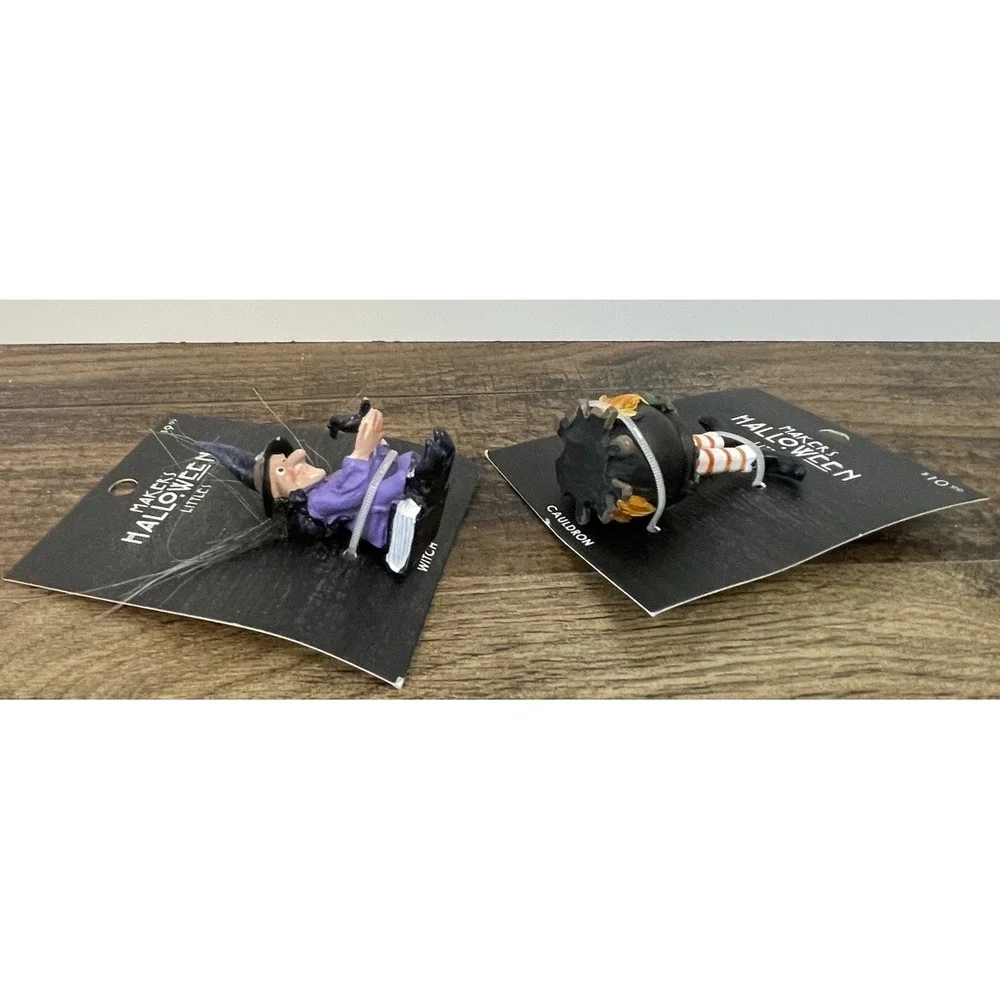 Makers Halloween Littles Witch & Brew Ceramic Figures Jo Ann Stores Purple